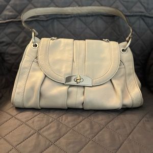 B makowsky Cream Shoulder purse